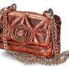 Hand Bags | La Carrie La Carrie Shoulder Bag Shiny Mini Laminated Leather Orange