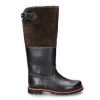 Warm Lining | Ludwig Reiter Ludwig Reiter Forester Boots Lined Russia Leather Black Suede Dark Brown