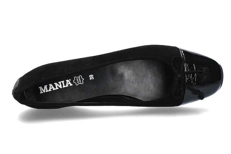 Ballet Flats | Mania Mania Ballerina Piuma Nero Camoscio Nero