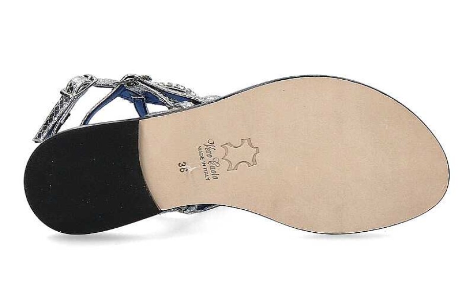 Sandals | Paola Fiorenza Paola Fiorenza Sandals Argento Pitone Blu Silver