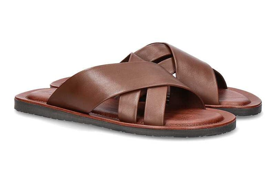 Sandals | Emozioni Emozioni Pantolette Leather M6717 Bourbon