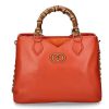 Hand Bags | La Carrie La Carrie Handle Bag Transition Bellows Leather Suede Orange