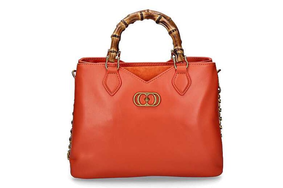 Hand Bags | La Carrie La Carrie Handle Bag Transition Bellows Leather Suede Orange