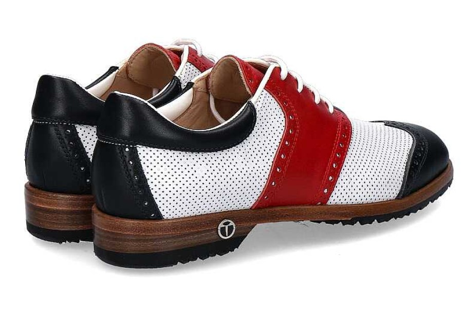 Golf Shoes | Tee Golf Shoes Tee Golf Shoes Damen- Golfschuh Susy Perforato Blu Bianco Rosso (37 )