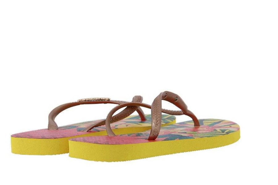 Mules | Havaianas Havaianas Toe Sandals Slim Tropical Light Yellow