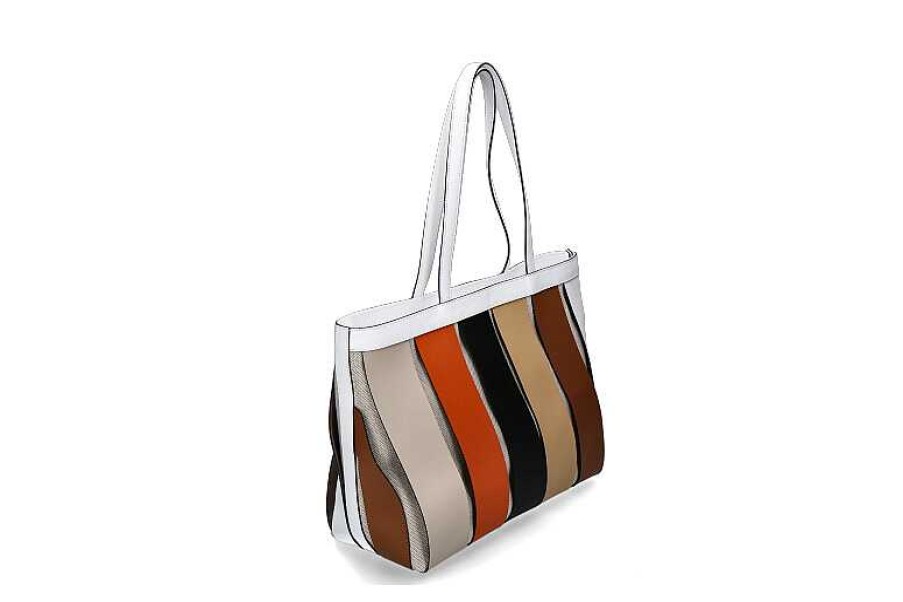 Hand Bags | Carol J. Gianni Notaro Shopper 562 Bianco Multicolor