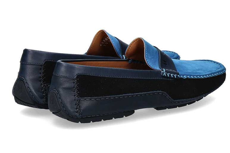 Moccasins | Moreschi Moreschi Slipper Baviera Blu Scuro