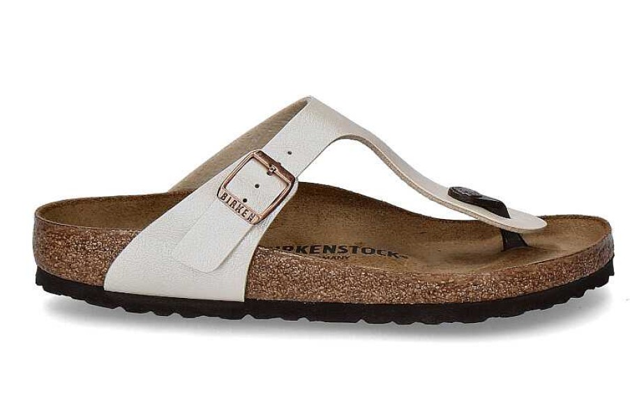 Mules | Birkenstock Birkenstock Mules Gizeh Pearl White Normal