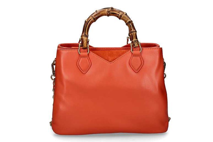 Hand Bags | La Carrie La Carrie Handle Bag Transition Bellows Leather Suede Orange