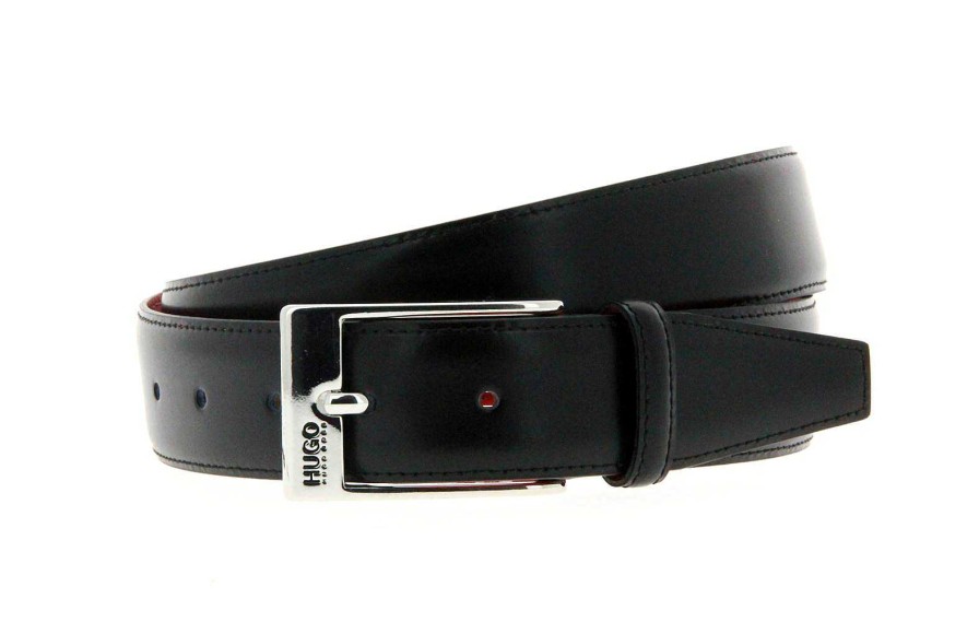 Belts | Hugo Boss Hugo Boss Gurtel Barney Leather Black