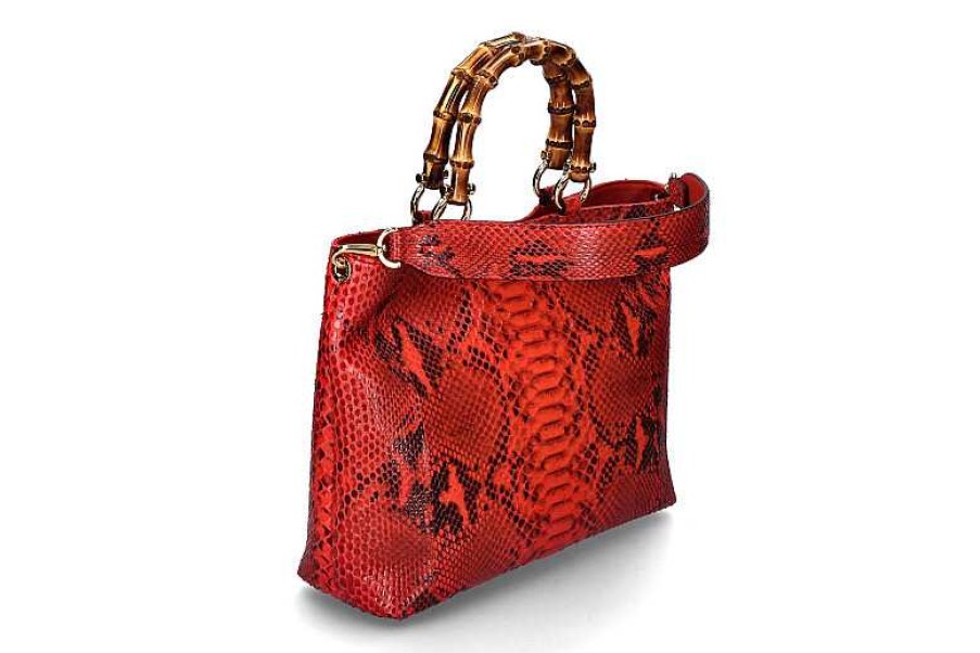 Hand Bags | Silvano Biagini Biagini Handle Bag Pitone Rosso 9024- Rot