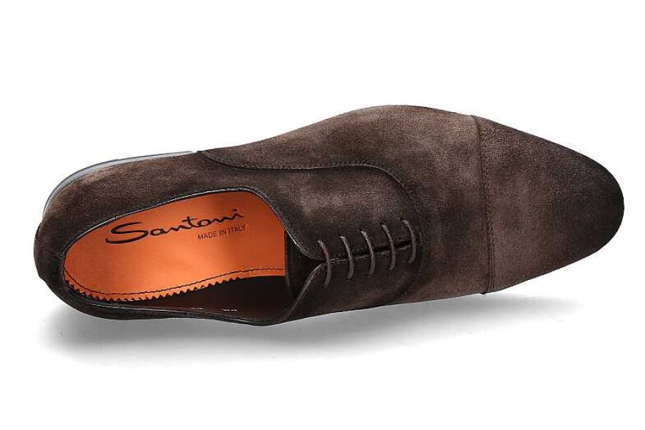 Oxfords | Santoni Santoni Oxford Velours- Braun