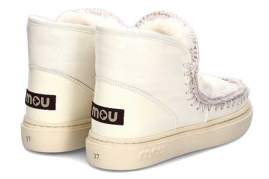 Warm Lining | mou Mou Boots Eskimo Sneaker Bold Patent White