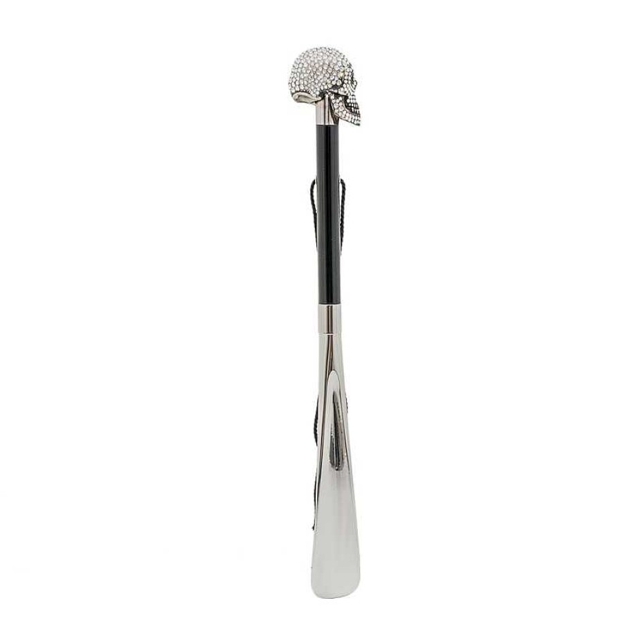 Shoehorn | Pasotti Pasotti Shoe Horn Teschio Swarovski Silber