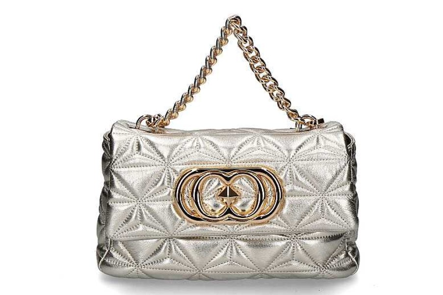 Hand Bags | La Carrie La Carrie Shoulder Bag Shiny Stephy Medium Leather Gold