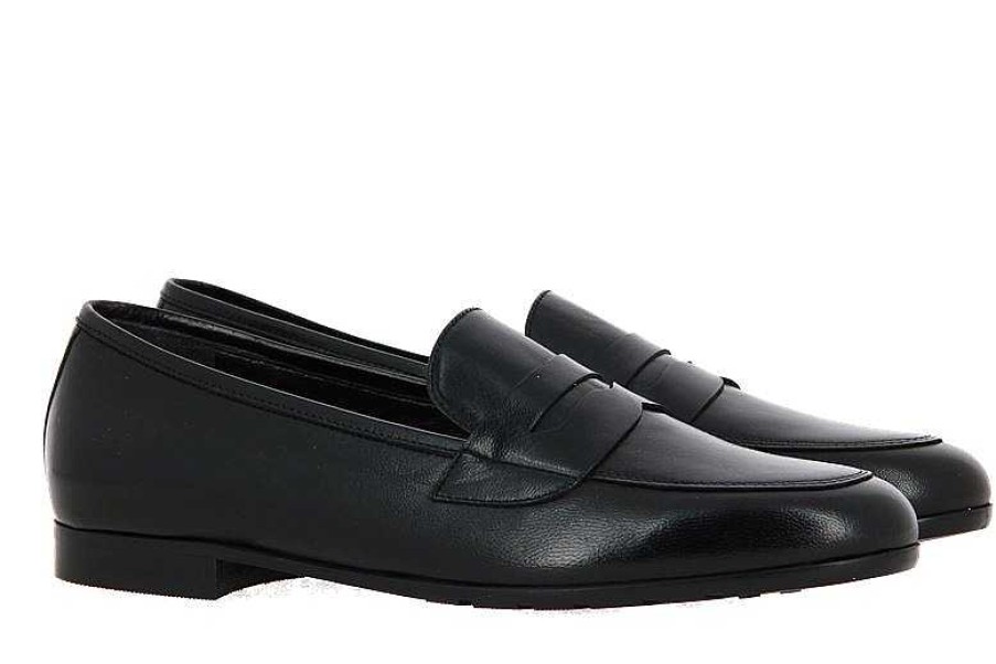 Flats | Luca Grossi Luca Grossi Slipper Natur Nappa Nero