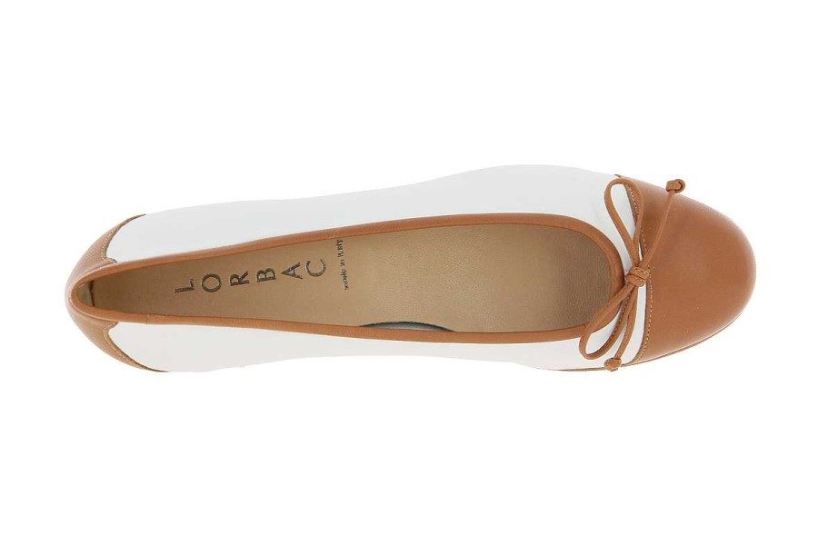 Ballet Flats | Lorbac Lorbac Ballerina Molly Bianco Cognac