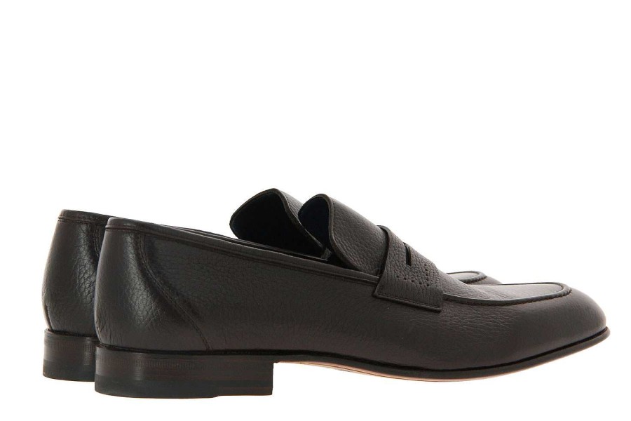 Loafers | Moreschi Moreschi Slipper Guanto Cuoio Scuro