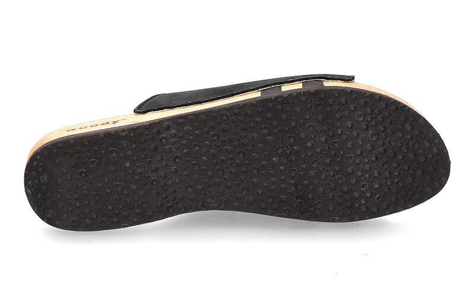 House Slippers | woody Woody Wooden Mules Anja Nappa Nero