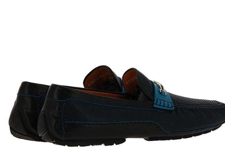 Moccasins | Moreschi Moreschi Moccasin Urano Blu Scuro