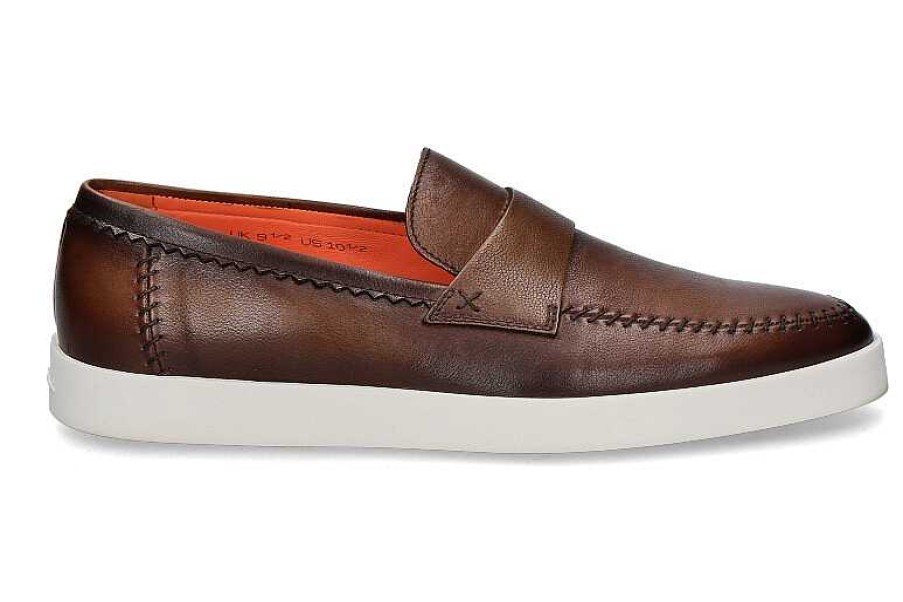 Loafers | Santoni Santoni Slipper Leather Brown