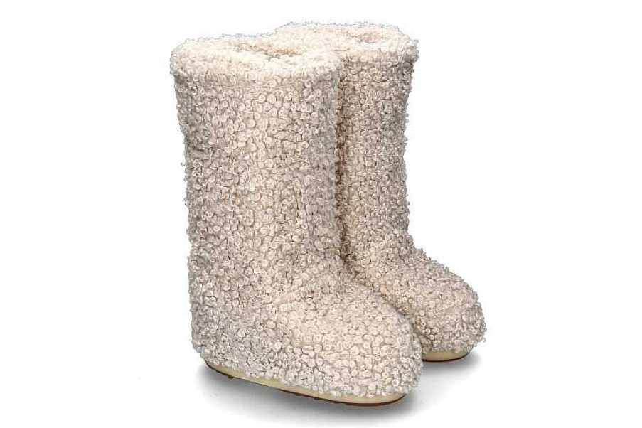 Warm Lining | Moon Boot Moon Boot Snow Boot Icon Faux Fur Curly- Cream