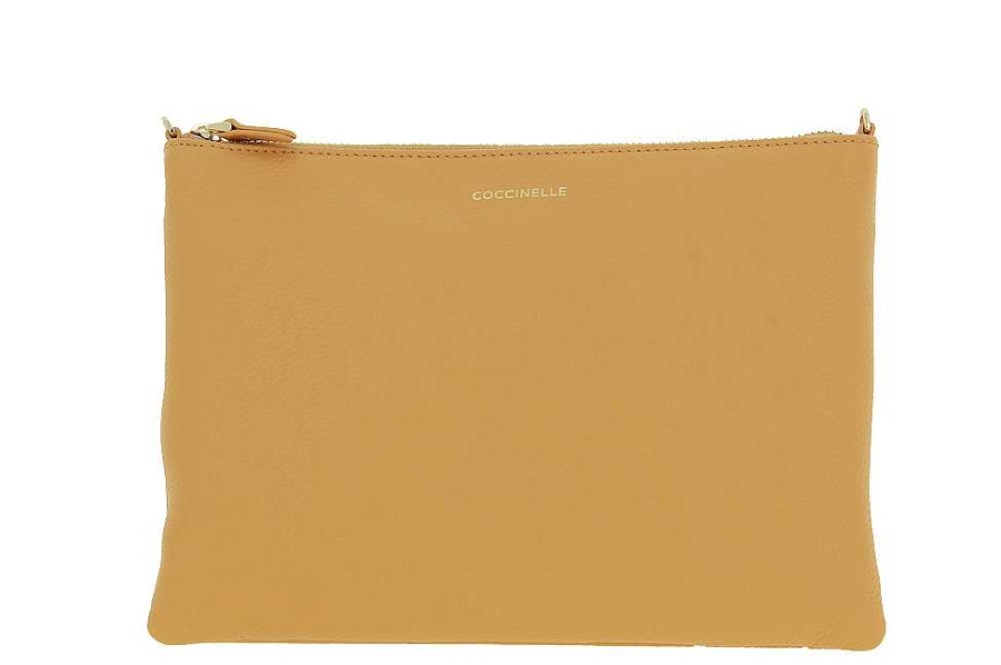 Hand Bags | Coccinelle Coccinelle Clutch Mini Bag Grain Apricot