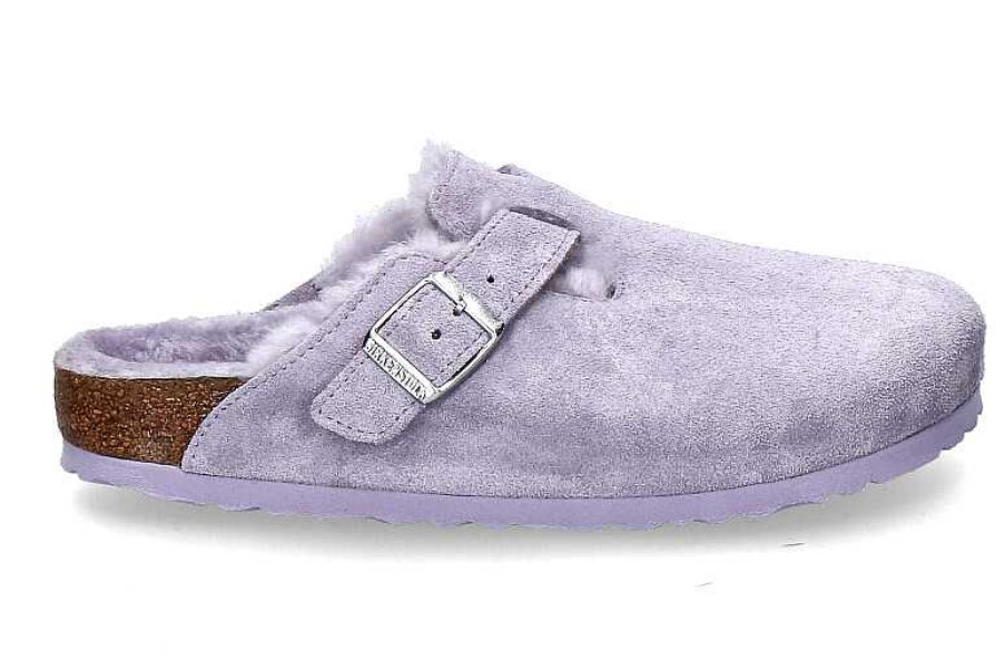 Warm Lining | Birkenstock Birkenstock Women'S Clogs Lined Boston Shearling- Purple Fog