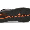 Warm Lining | Santoni Santoni Mid- Cut Sneaker Lined Double Buckle Brown- Dunkelbraun