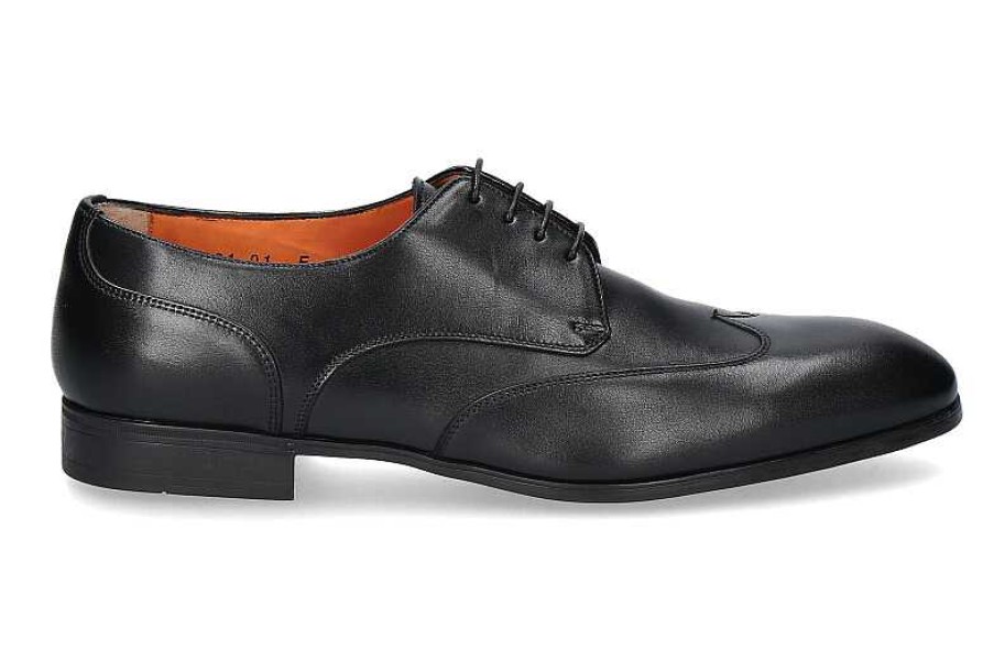 Oxfords | Santoni Santoni Lace-Up Leather Black