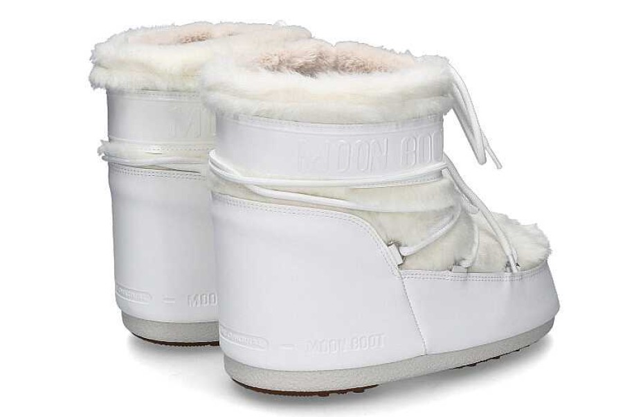 Booties | Moon Boot Moon Boot Model Icon Low Faux Fur Optical White