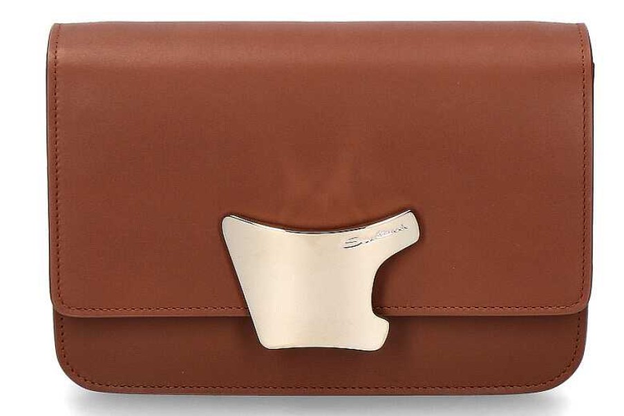 Hand Bags | Santoni Santoni Crossbody Bag Haub M31- Mittelbraun