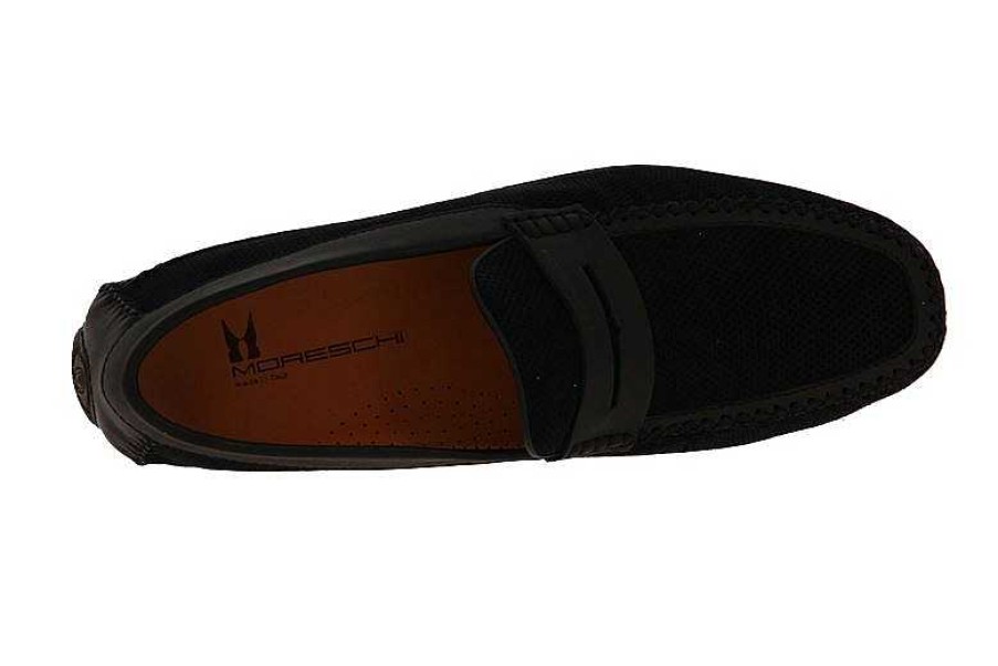 Moccasins | Moreschi Moreschi Moccasin Bahamas Perforato Nero