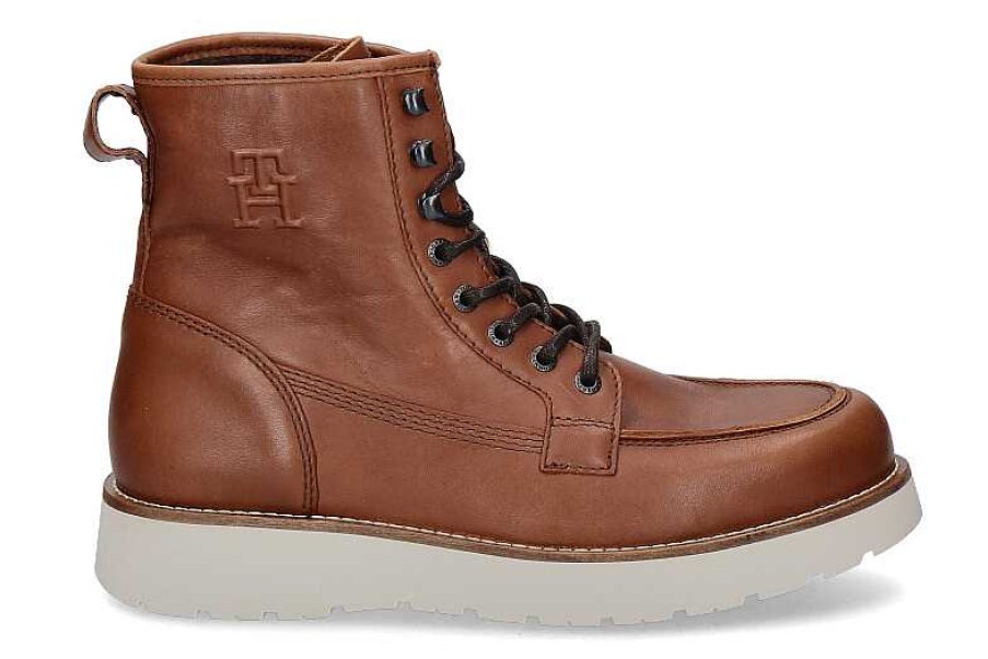 Warm Lining | Tommy Hilfiger Tommy Hilfiger Boots Lined American Warm Leather Boot Winter Cognac