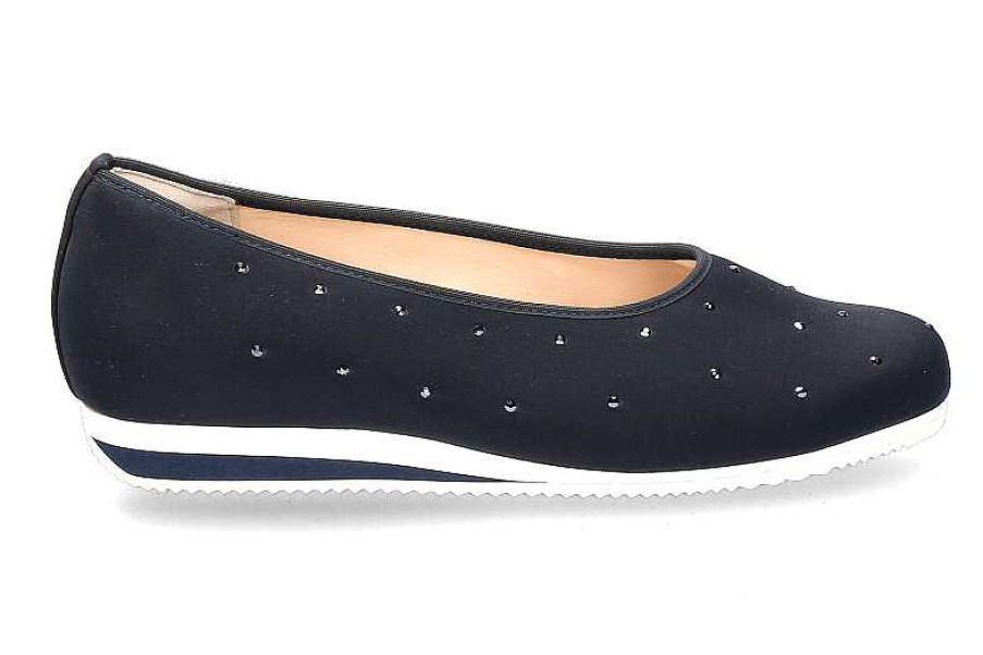 Ballet Flats | Hassia Hassia Slipper Sanremo H Stretch Ocean Swarovski