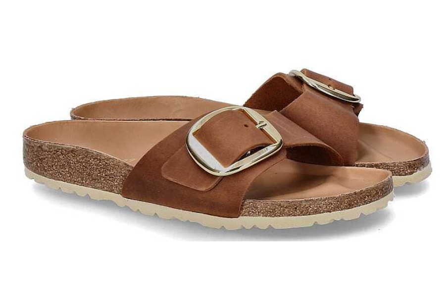 House Slippers | Birkenstock Birkenstock Mules Schmal Madrid Big Buckle Cognac