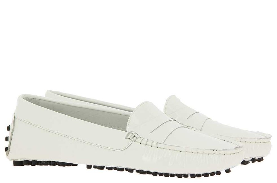 Flats | ScarpaRossa Scarparossa Slipper Gomera Vernice Bianco