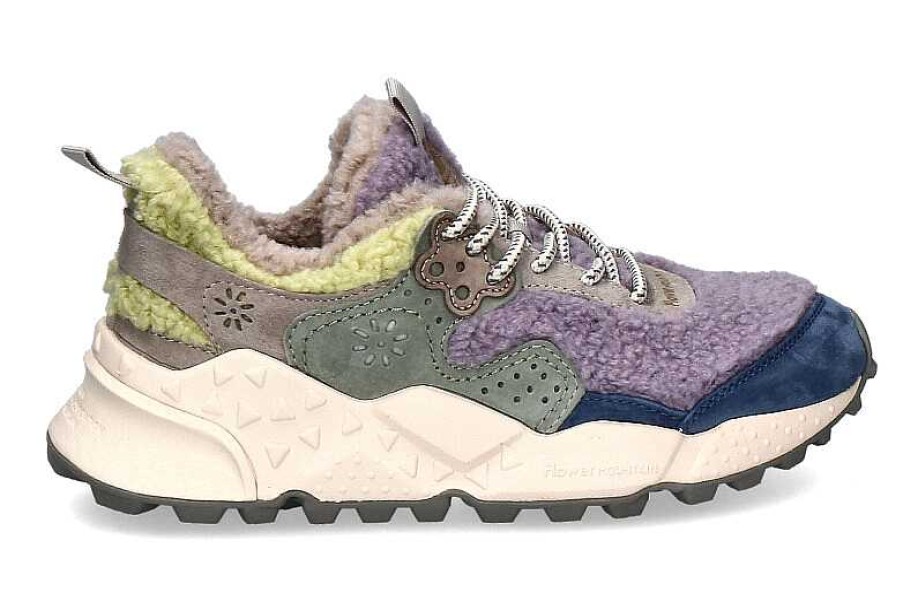 Warm Lining | Flower Mountain Flower Mountain Women'S Sneakers Lined Kotetsu Suede Teddy- Violett/ Lime