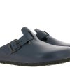 Mules | Birkenstock Birkenstock Mules Boston Normal Naturleder Blau