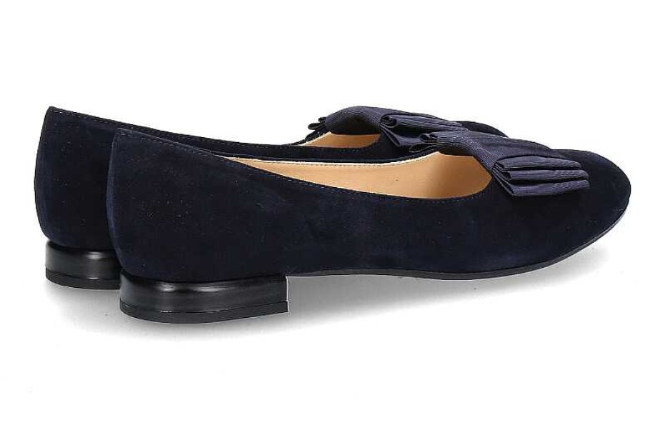 Flats | Brunate Brunate Slipper Flex Camoscio Blu Moire Nero