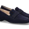 Flats | Hassia Hassia Slipper Napoli H-Weite Samtziege Blau