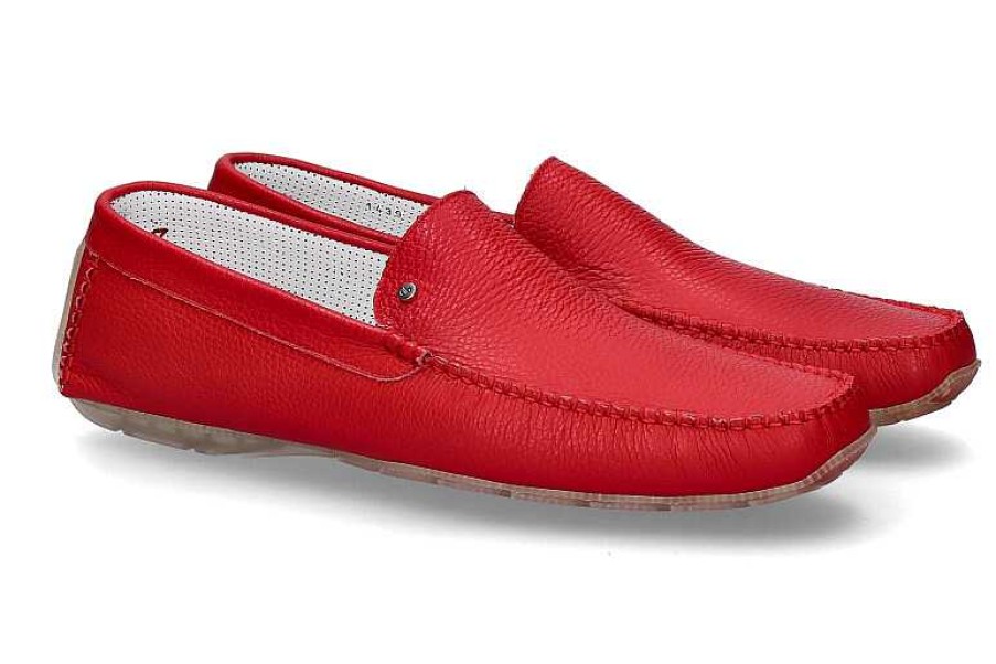 Moccasins | Aldo Brue Aldo Brue Moccasin Vitello Cervo Rosso