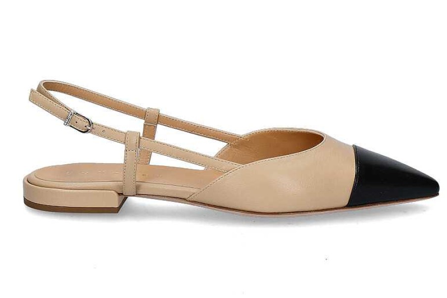 Ballet Flats | Unützer Unutzer Sling Ballerina Nappa 141- Beige/ Black