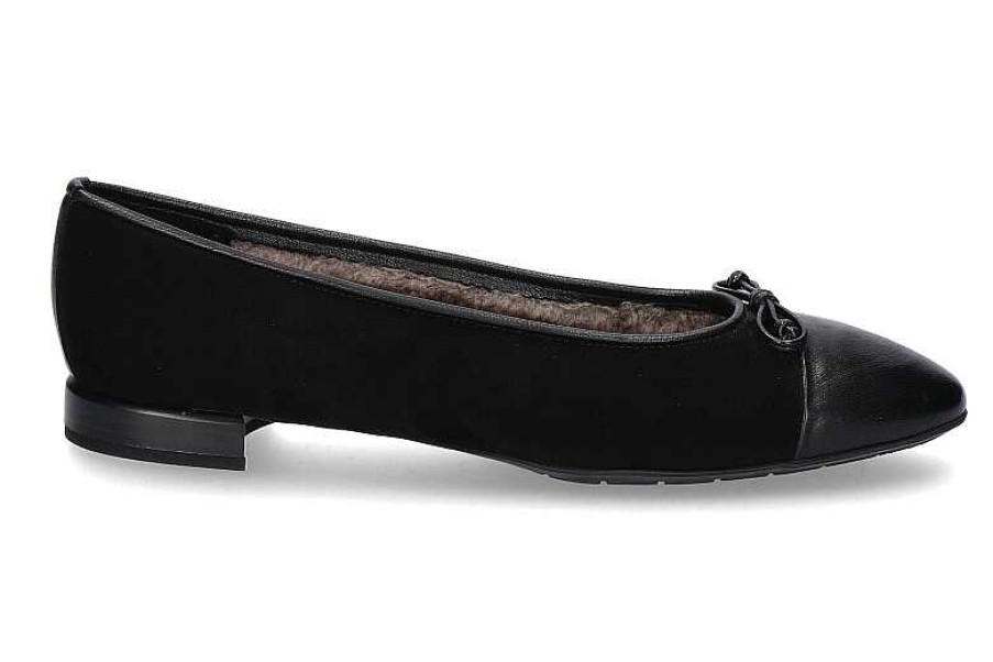 Warm Lining | Brunate Brunate Ballerina Lined Pia Nappa Nero Camoscio Nero