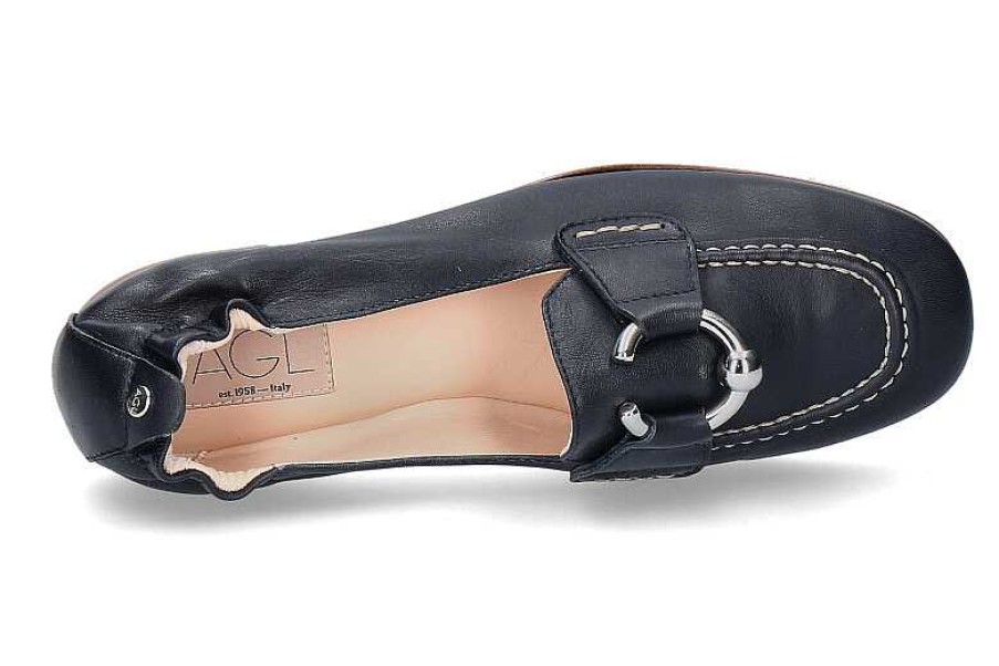 Flats | AGL Attilio Giusti Leombruni Attilio Giusti Leombruni Moccasin Sheryl Moc Night Nikel