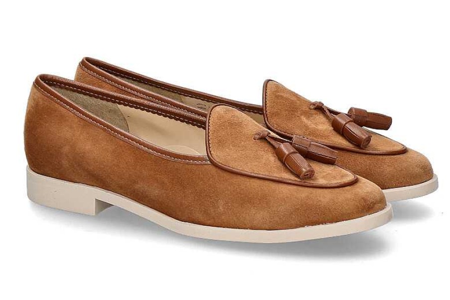 Flats | Brunate Brunate Loafer Camoscio Cider Nappa Brandy