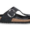 Mules | Birkenstock Birkenstock Thong Mules Gizeh Normal Big Buckle Black