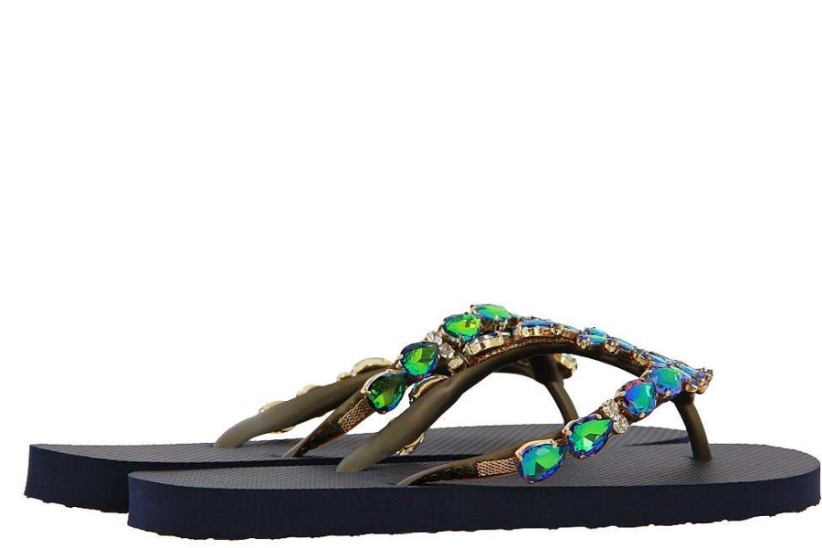 Sandals | CHANCLAS Chanclas Thong Sandals Adela Diamond Green Blue