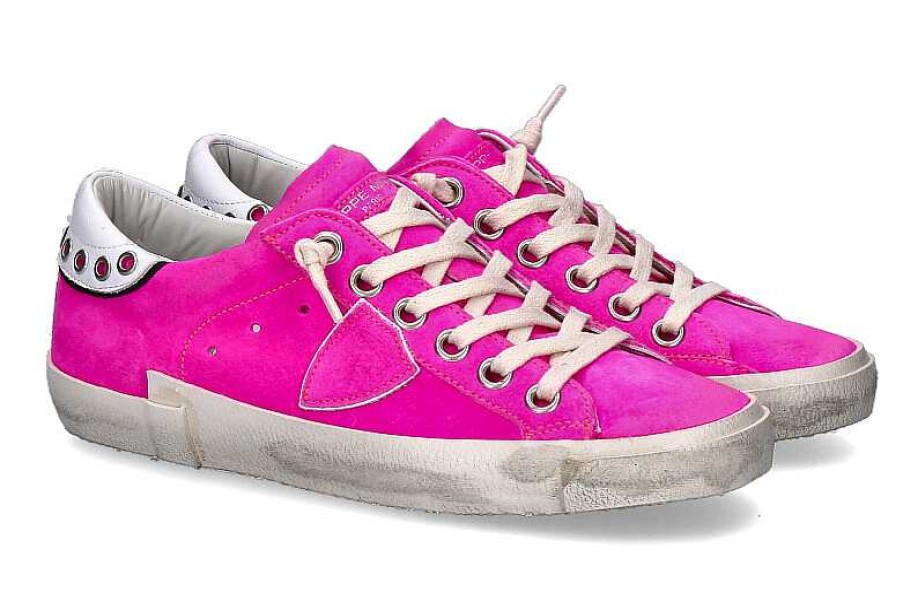 Sneakers | Philippe Model Philippe Model Sneaker Paris Gipsy Daim Fucsia