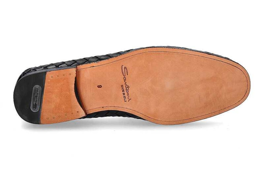 Loafers | Santoni Santoni Slipper Leather Black